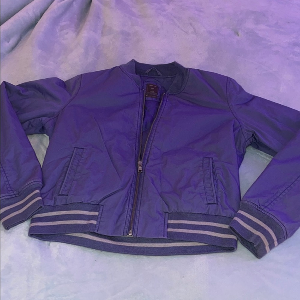 Blue bomber jacket